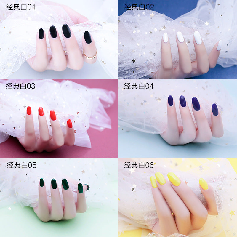 NGPF024 Classic Black, White and Red Nail Gel Set