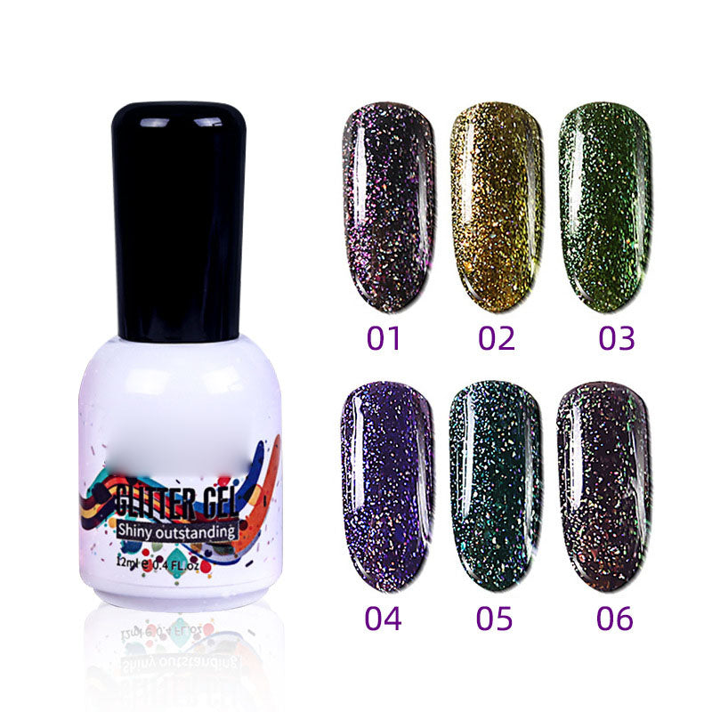 NGMB024 starry sky galaxy bright nail polish glue, magic cloud brocade magic color nail polish glue