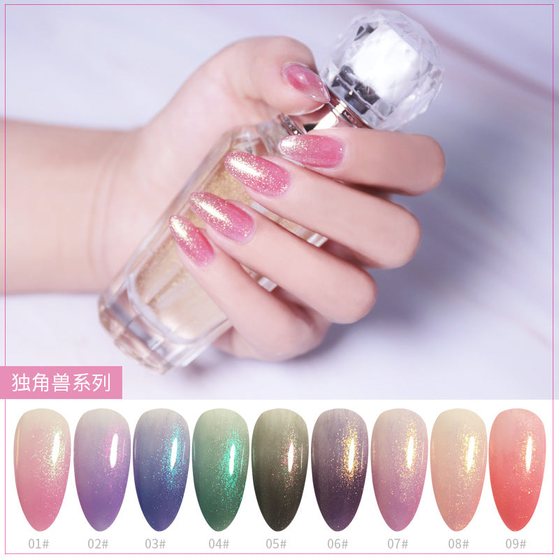 NGPF009 Mermaid Glue Dream Aurora Unicorn Series Symphony Shell Nail Polish Glue