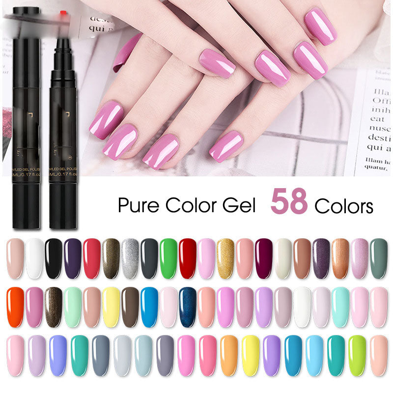 NGRO038 Pen Lazy Nail Polish 58 Color Rotating Glue 5ml