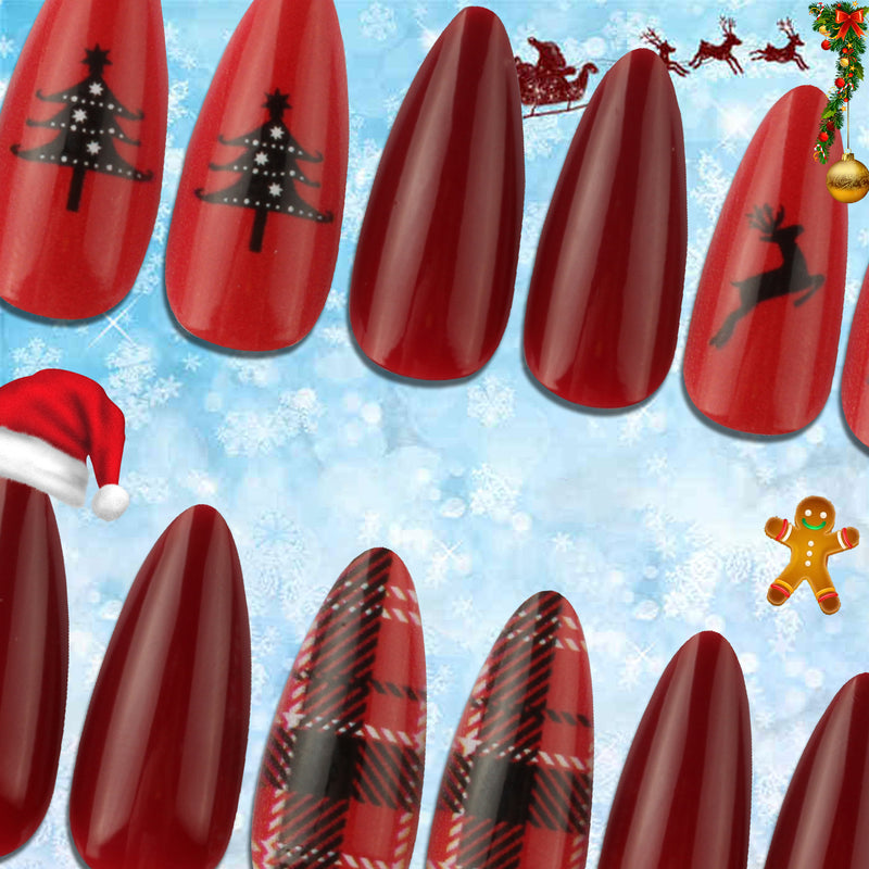 Christmas Press on Nail Tips CSNT005