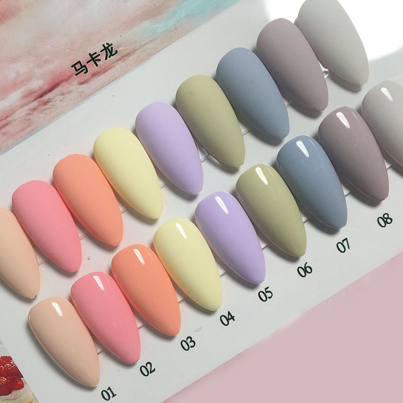 NGPF008 Morandi Macaron Nail Polish Glue Barbie Nude Summer Ice Transparent Candy Color