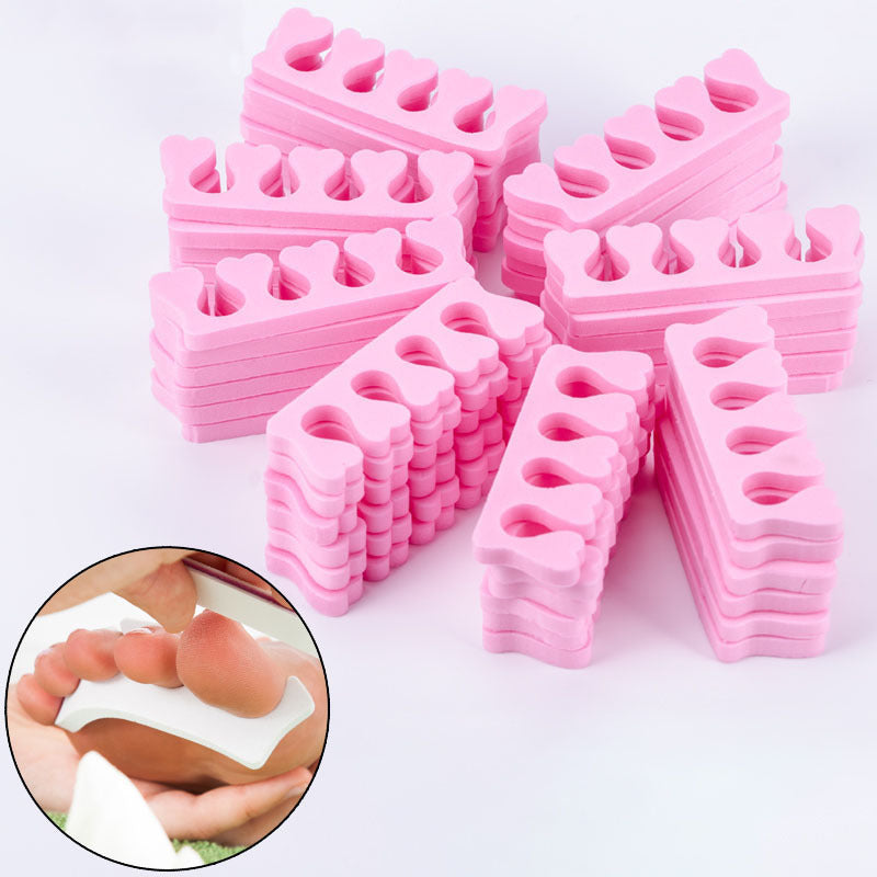 YAC004 Factory Direct Supply Peach Heart Finger Separator EVA Toe Separator Nail Coating Assistant Finger Cotton Separator Cotton Nail Tools