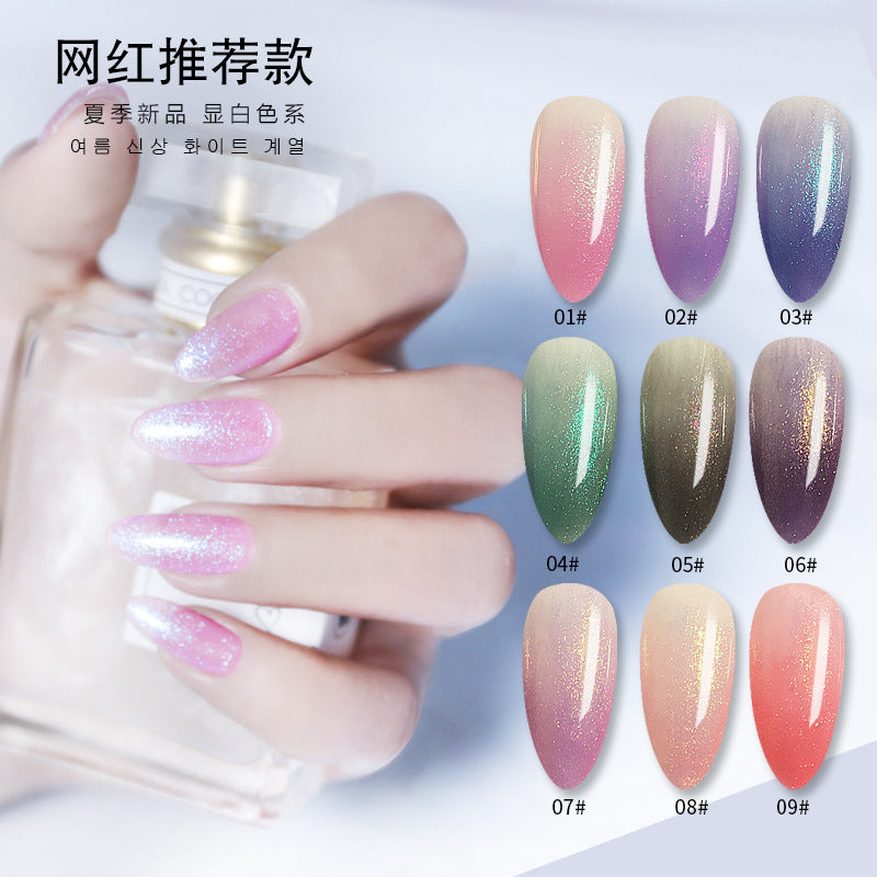 NGPF009 Mermaid Glue Dream Aurora Unicorn Series Symphony Shell Nail Polish Glue