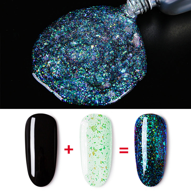 NGMB024 starry sky galaxy bright nail polish glue, magic cloud brocade magic color nail polish glue