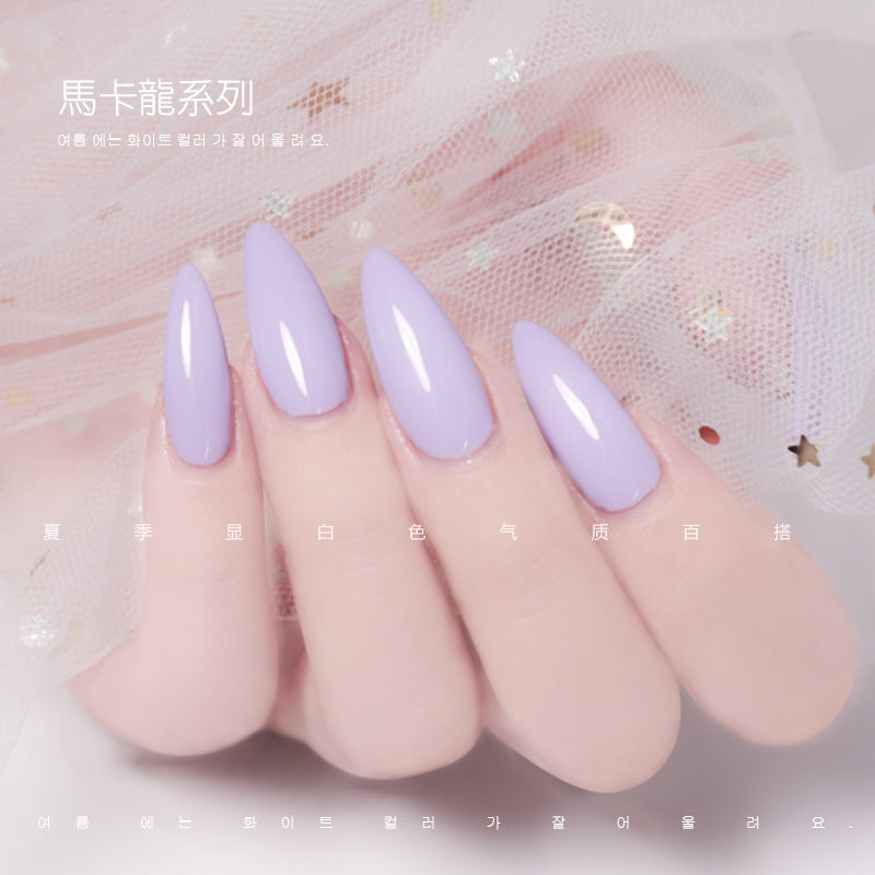 NGPF008 Morandi Macaron Nail Polish Glue Barbie Nude Summer Ice Transparent Candy Color