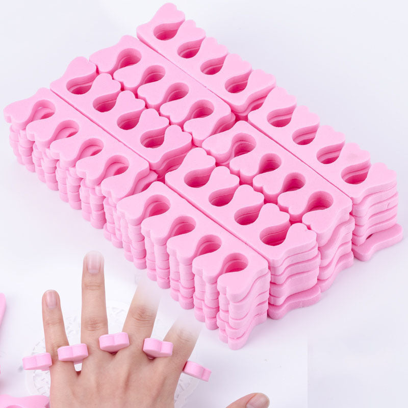 YAC004 Factory Direct Supply Peach Heart Finger Separator EVA Toe Separator Nail Coating Assistant Finger Cotton Separator Cotton Nail Tools