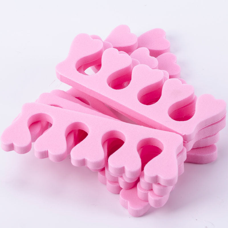 YAC004 Factory Direct Supply Peach Heart Finger Separator EVA Toe Separator Nail Coating Assistant Finger Cotton Separator Cotton Nail Tools