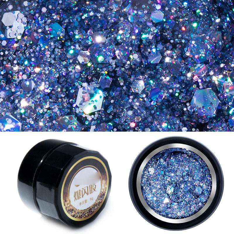 NGMB019 new sequin glue, starburst glitter nail polish