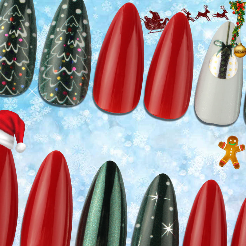 Christmas Press on Nail Tips CSNT006