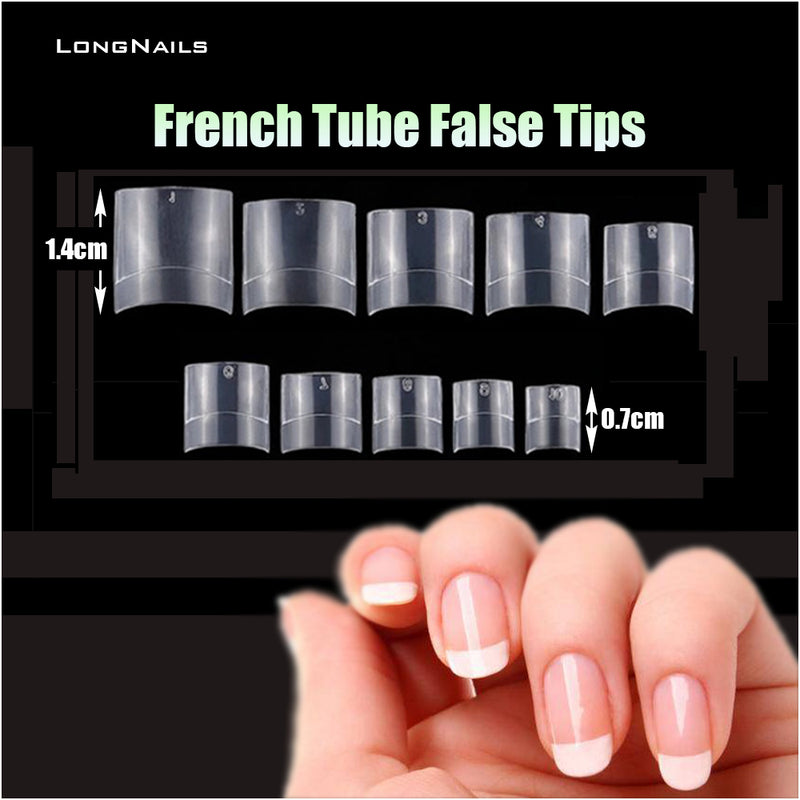 TD88 500pc/Lot French Tips False Finger Nails 