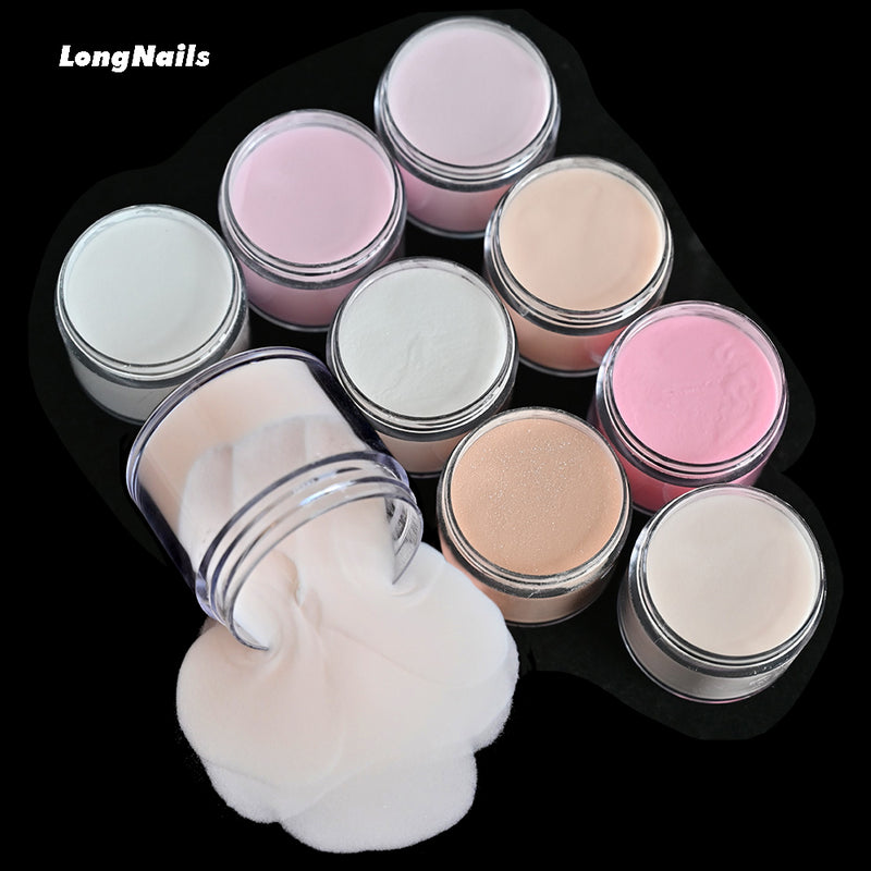 FOZ094 2oz/Bulk Nude Nail Skin Pink Acrylic Powder Extension Dipping Sculpture Powder Clear White Jelly Nude Base Build Acrylics FOC984