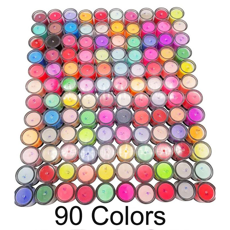 FA090 3in1 Nail Art Collection Acrylic Powder Kit 10-90Jars Sculpture Polymer Dipping Powder Random 90color Nail Acrylic Design FA90-s