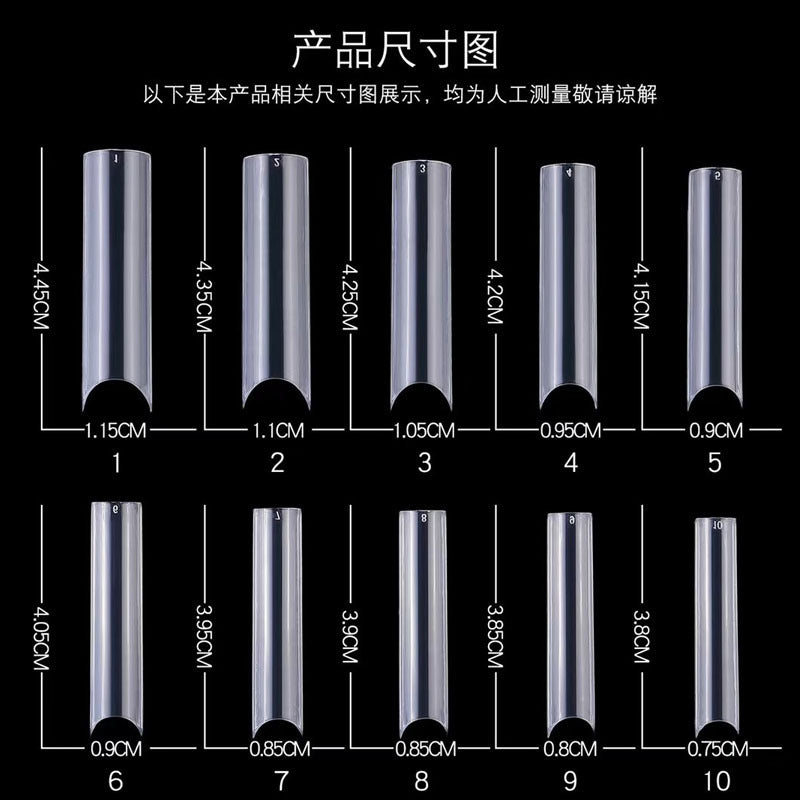 TD87 XXL Tube Nail False Tips 