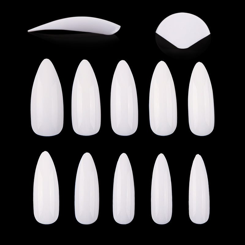 TD04 500pcs Easy LongNails Full Nail Tips Ballerina Waterdrop Cover False Press on Nail Fingertips ABS Extension Art Fake Tips 0-93.0