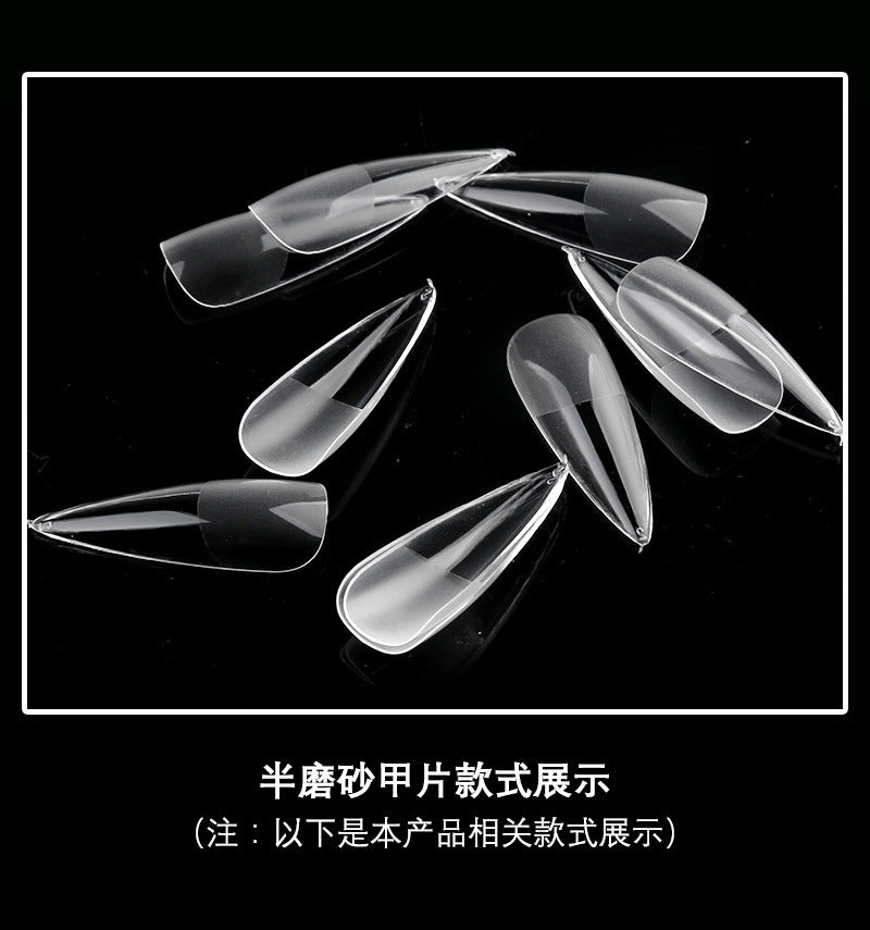 TD68 0-11*20pcs Non-Engraved False Nail Tips Long Water Drop,Coffin,Oval,Square,Almond Clear Fake Press on Nail Faux Ongles Tip TD068