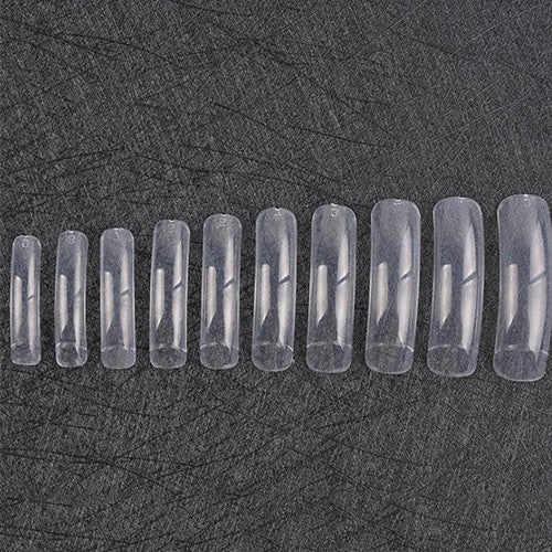 TD32 100pcs/box Nail False Tip Fake Clear/Natural/White Long Stiletto Design Half-Cover False Tip Faux Nails For Nail Manicure Salon