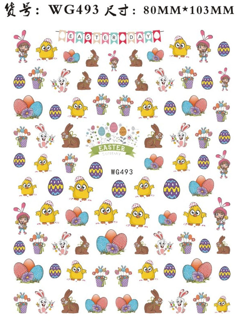 Easter Nail Stickers NSE019