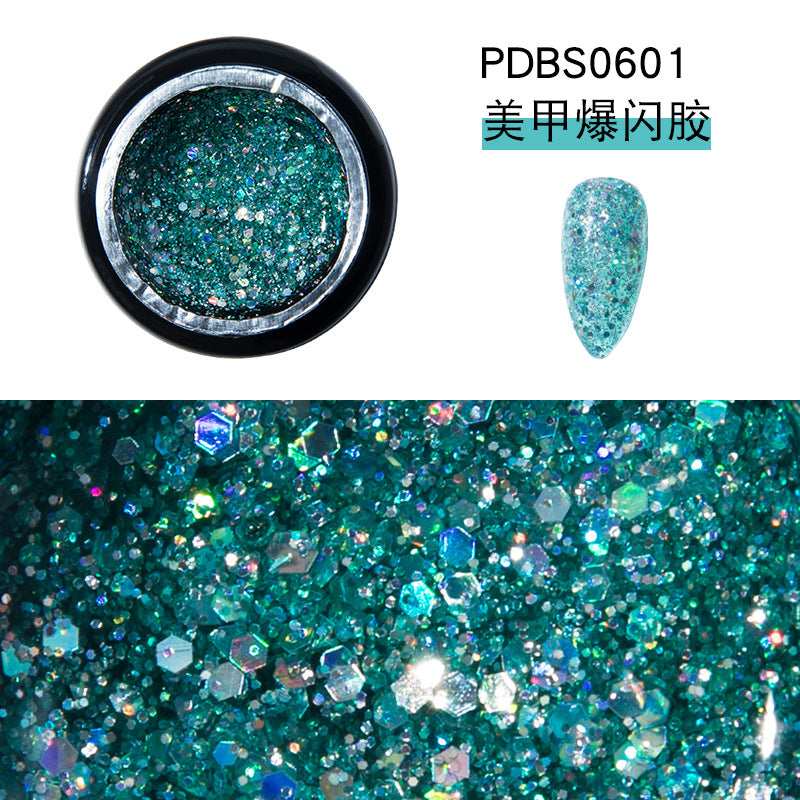 NGMB021 Explosion Stars Nail Polish Glue Super Glitter Glitter Glue