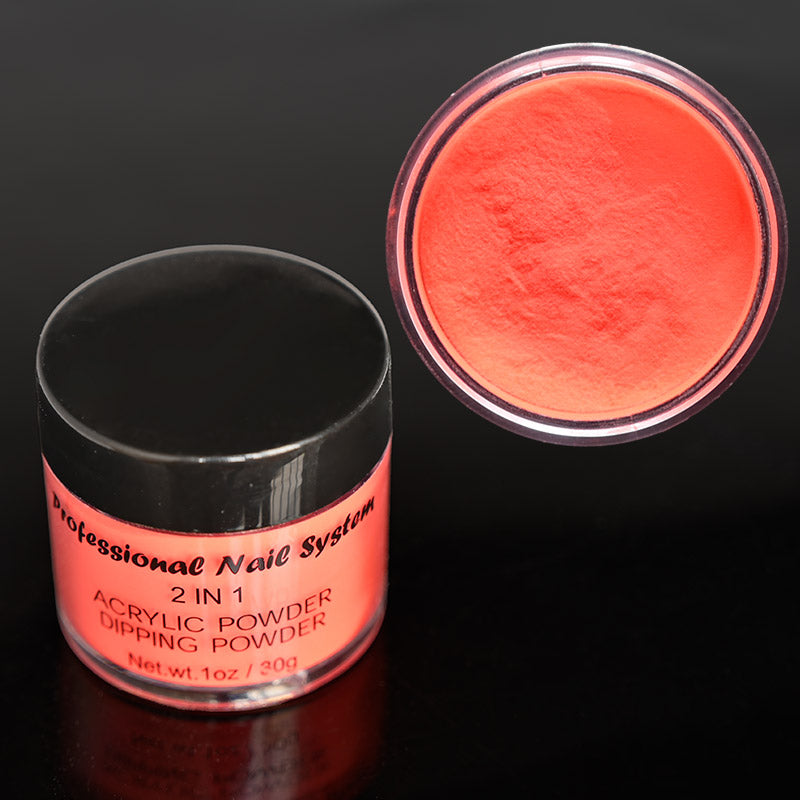 FOZ087 1 oz 28g Rainbow Neon Acrylic Powder Bright Color in Dim Light Dipping Dust Profession Build Nail Extend Sculpture Acrylic 3in 1