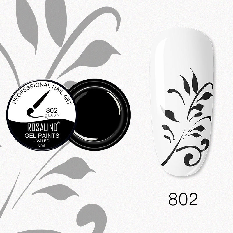 NGRO032 Nail Art Painted Glue 5ML Flower Painted Mini Carving Glue