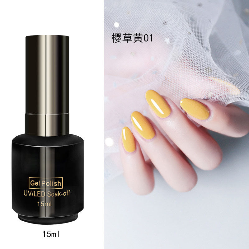 NGPF030 Yellow Nail Polish Glue Vibrant Yellow Vegetable Nail Polish Set