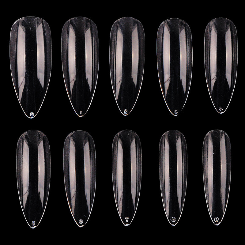 TD04 500pcs Easy LongNails Full Nail Tips Ballerina Waterdrop Cover False Press on Nail Fingertips ABS Extension Art Fake Tips 0-93.0