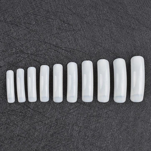 TD32 100pcs/box Nail False Tip Fake Clear/Natural/White Long Stiletto Design Half-Cover False Tip Faux Nails For Nail Manicure Salon