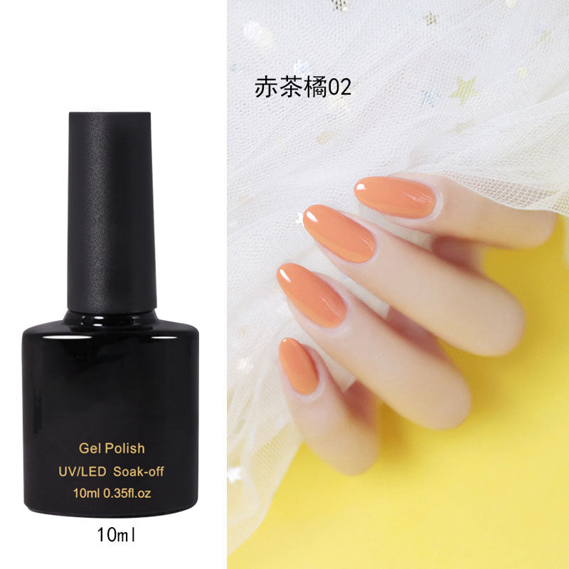 NGPF029 Red Tea Orange Series 6 Color Nail Polish Glue Orange Dirty Orange Earth Orange Phototherapy Glue