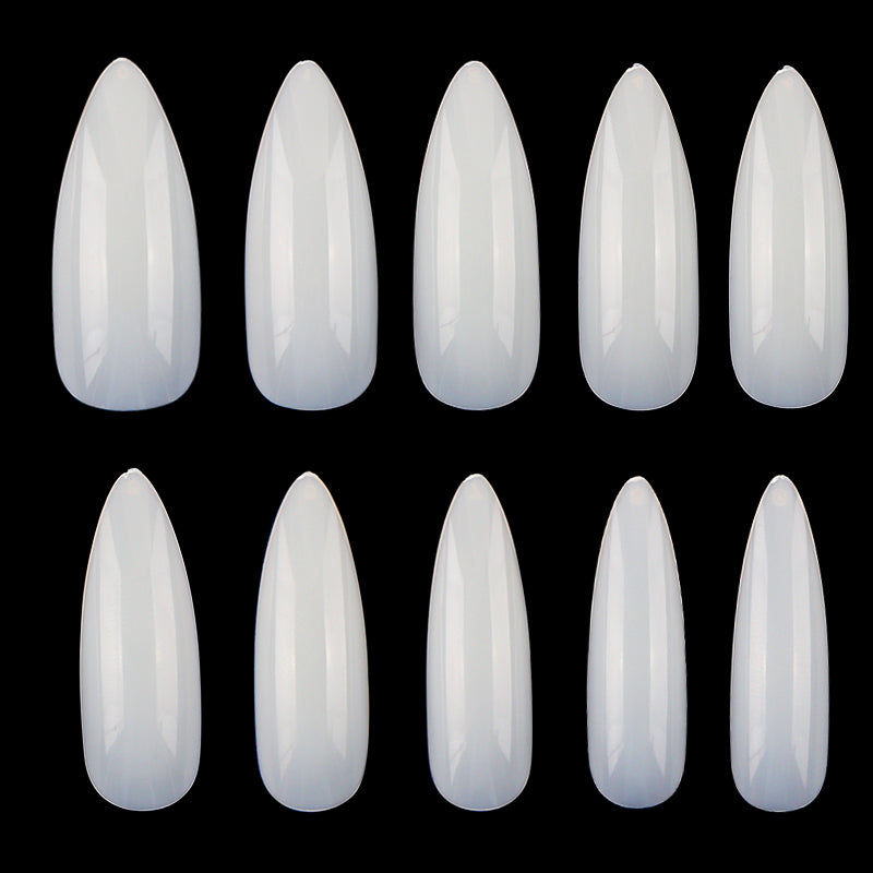 TD04 500pcs Easy LongNails Full Nail Tips Ballerina Waterdrop Cover False Press on Nail Fingertips ABS Extension Art Fake Tips 0-93.0