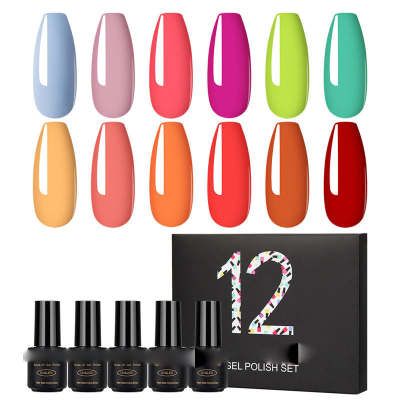 NGRO037 Hot Color Nail Glue Set 12pcs