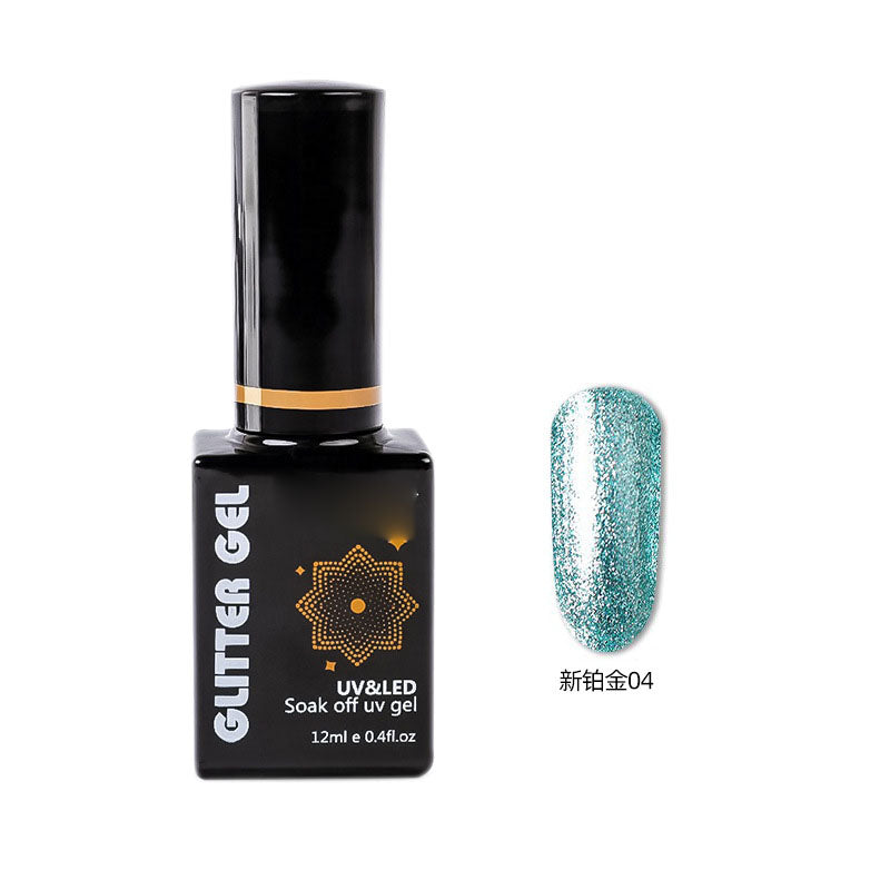 NGMB020 Sparkling Platinum Glue, Bright Diamond Nail Polish