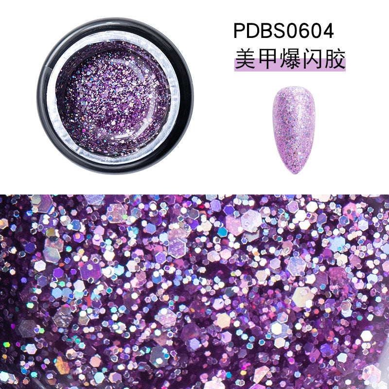 NGMB021 Explosion Stars Nail Polish Glue Super Glitter Glitter Glue