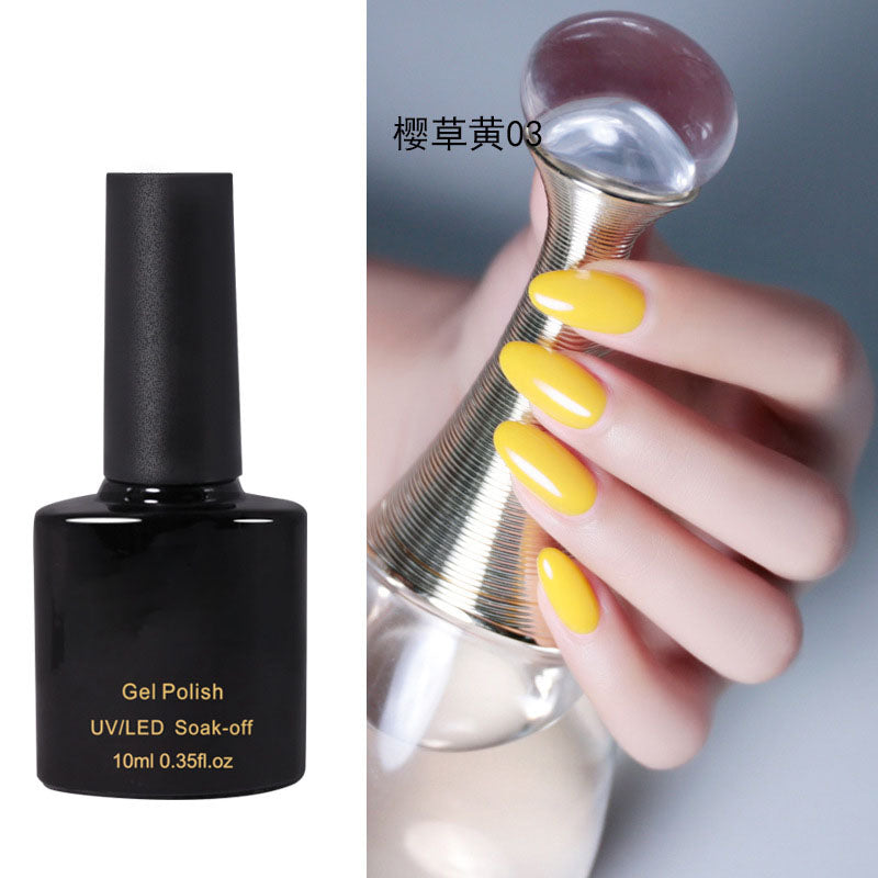 NGPF030 Yellow Nail Polish Glue Vibrant Yellow Vegetable Nail Polish Set