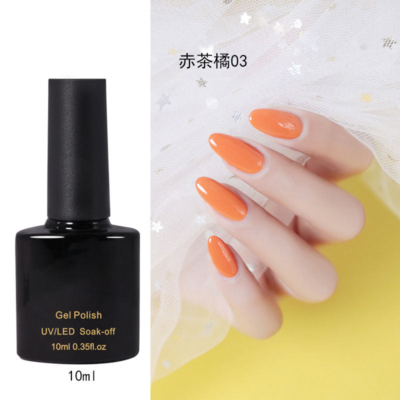 NGPF029 Red Tea Orange Series 6 Color Nail Polish Glue Orange Dirty Orange Earth Orange Phototherapy Glue