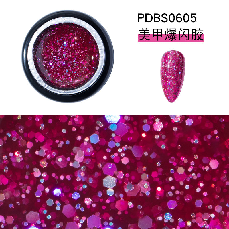 NGMB021 Explosion Stars Nail Polish Glue Super Glitter Glitter Glue