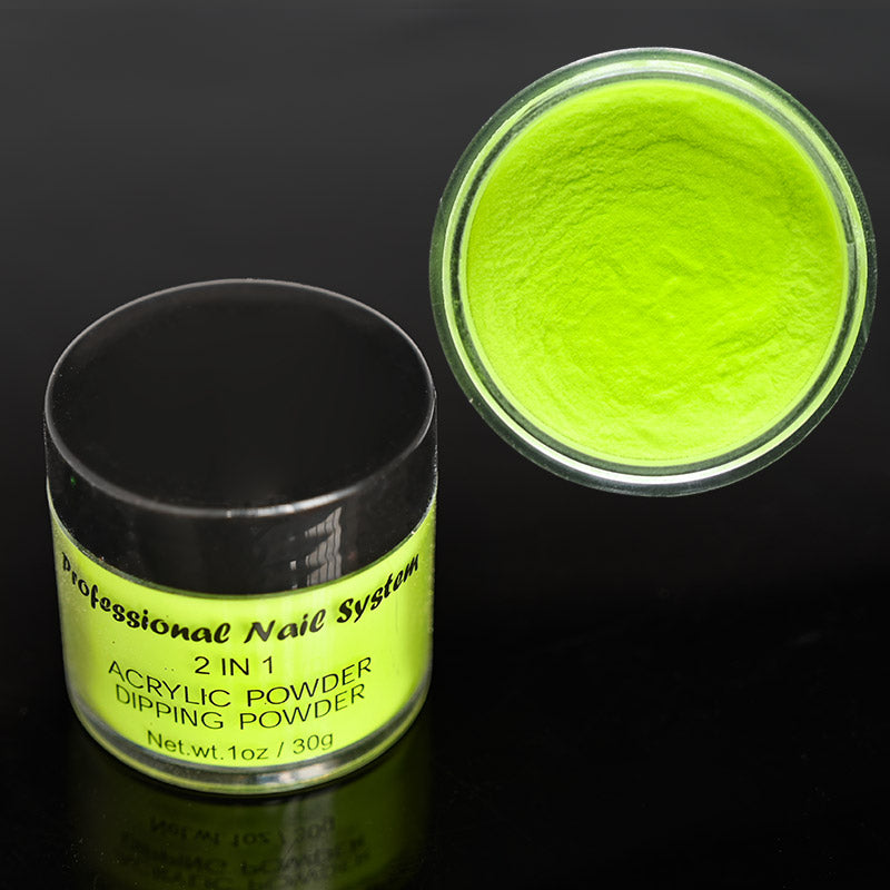 FOZ087 1 oz 28g Rainbow Neon Acrylic Powder Bright Color in Dim Light Dipping Dust Profession Build Nail Extend Sculpture Acrylic 3in 1