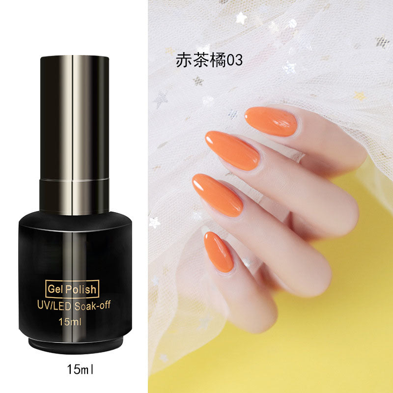 NGPF029 Red Tea Orange Series 6 Color Nail Polish Glue Orange Dirty Orange Earth Orange Phototherapy Glue