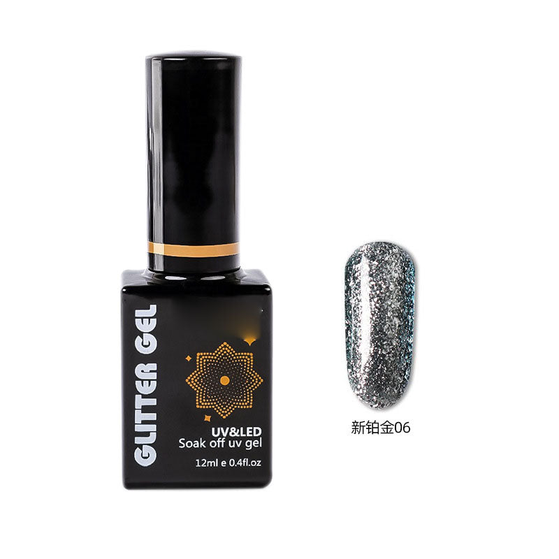 NGMB020 Sparkling Platinum Glue, Bright Diamond Nail Polish