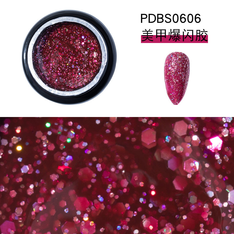 NGMB021 Explosion Stars Nail Polish Glue Super Glitter Glitter Glue