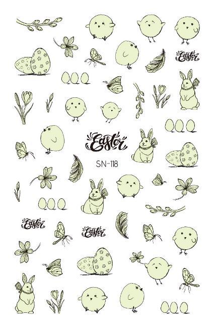 Easter Nail Stickers NSE012