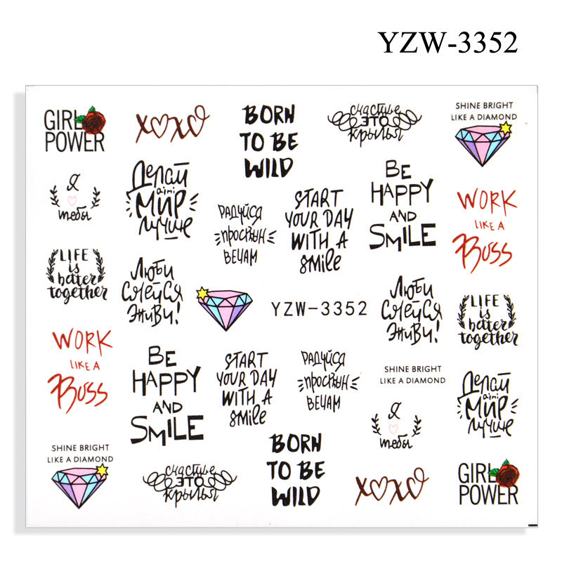 Nail Stickers YZW 020