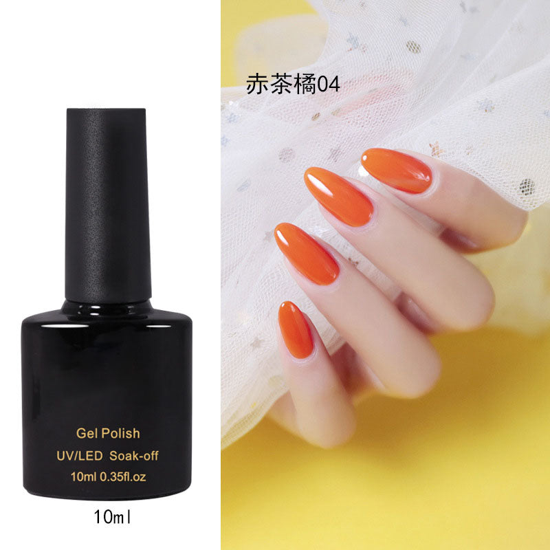 NGPF029 Red Tea Orange Series 6 Color Nail Polish Glue Orange Dirty Orange Earth Orange Phototherapy Glue