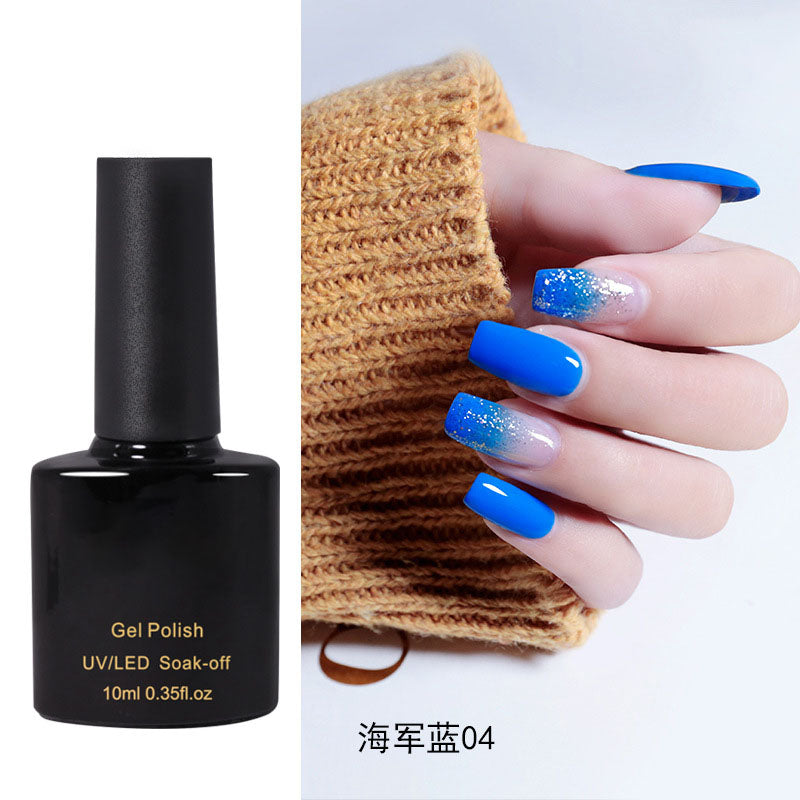 NGPF007 Navy Blue Nail Glue Peacock Blue Painted Nail Polish Set