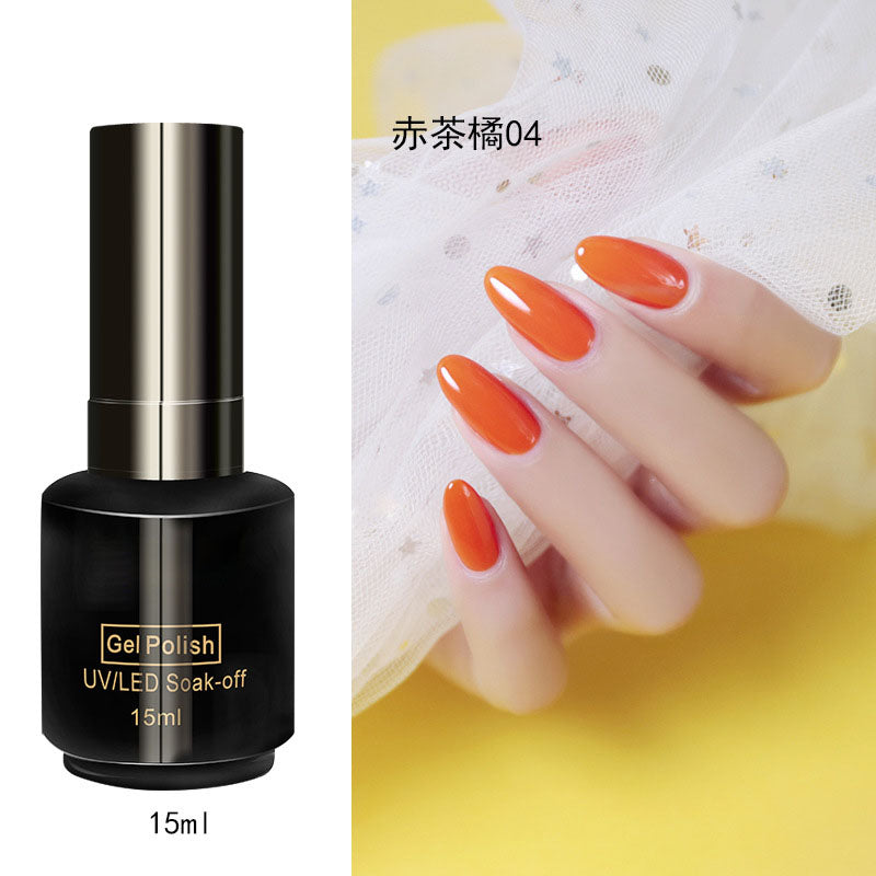 NGPF029 Red Tea Orange Series 6 Color Nail Polish Glue Orange Dirty Orange Earth Orange Phototherapy Glue