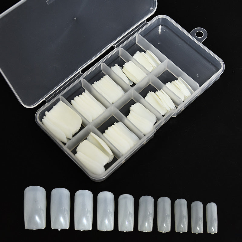 TD97 4.5-1.9cm SALON TIPS Nails Tips Clear/Natural/White Half/Full Coffin WaterDrop Ballet Manicure Accesorios False Nails Fake Tips