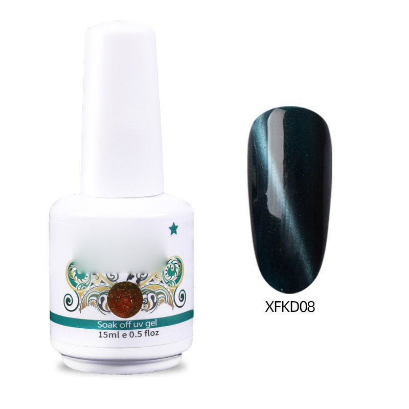 NGMB034 Colorful Starry Sky Chameleon Cat Eye Nail Polish