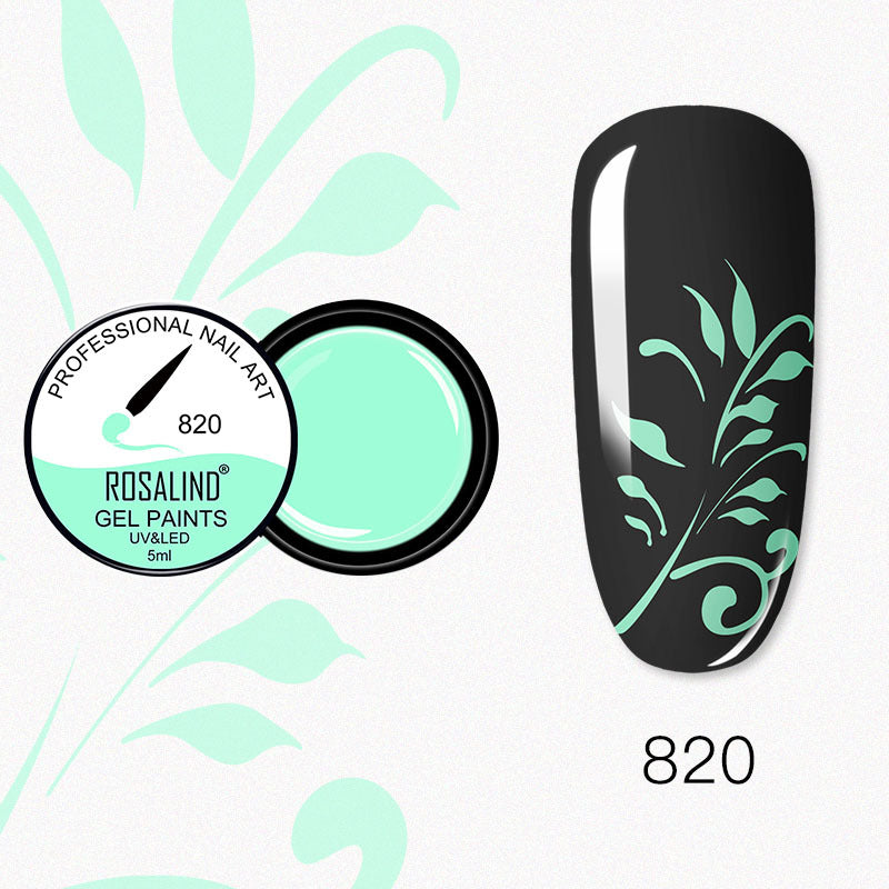 NGRO032 Nail Art Painted Glue 5ML Flower Painted Mini Carving Glue