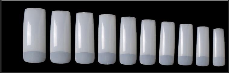 TD44 500pcs/bag With Korean Packaging Half False Nail Tips Natural Clear White French False Tip 10 Size False Tip Extension Nail Tip