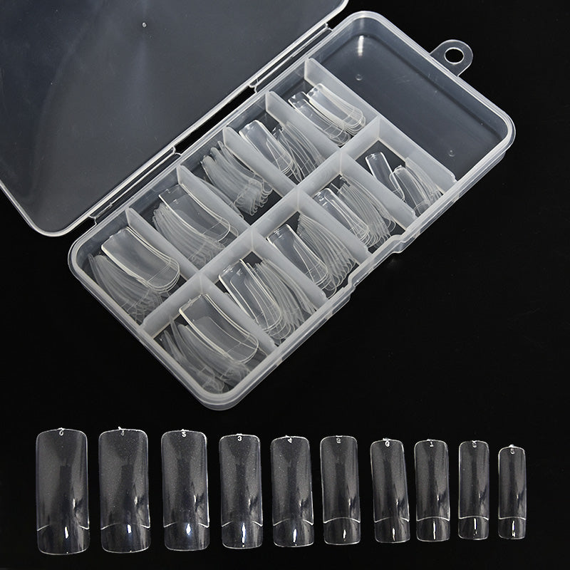 TD091 4.5-1.9cm SALON TIPS Nails Tips Clear/Natural/White Half/Full Coffin WaterDrop Ballet Manicure Accesorios False Nails Fake Tips